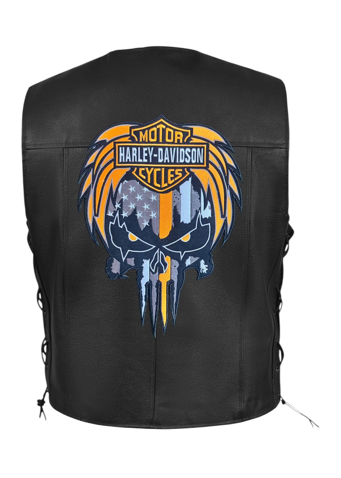Large Size Harley Iron On Embroidery Patch for Leather Jackets & Vest Size (10.5×14 Inches) Rami001