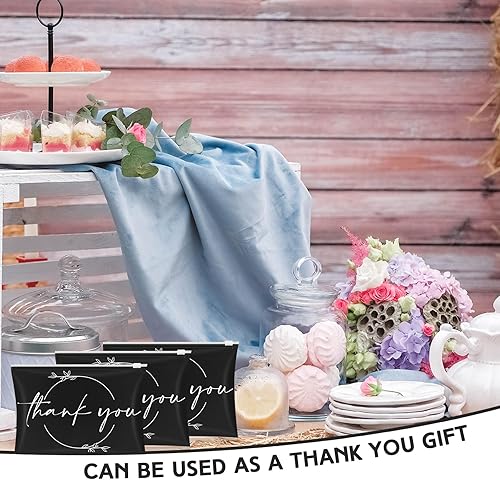 Miniatura 3 de 100 bolsas de maquillaje de regalo de agradecimiento, bolsas de cosméticos EVA con cremallera, bolsas de agradecimiento, mini bolsa de aseo a granel