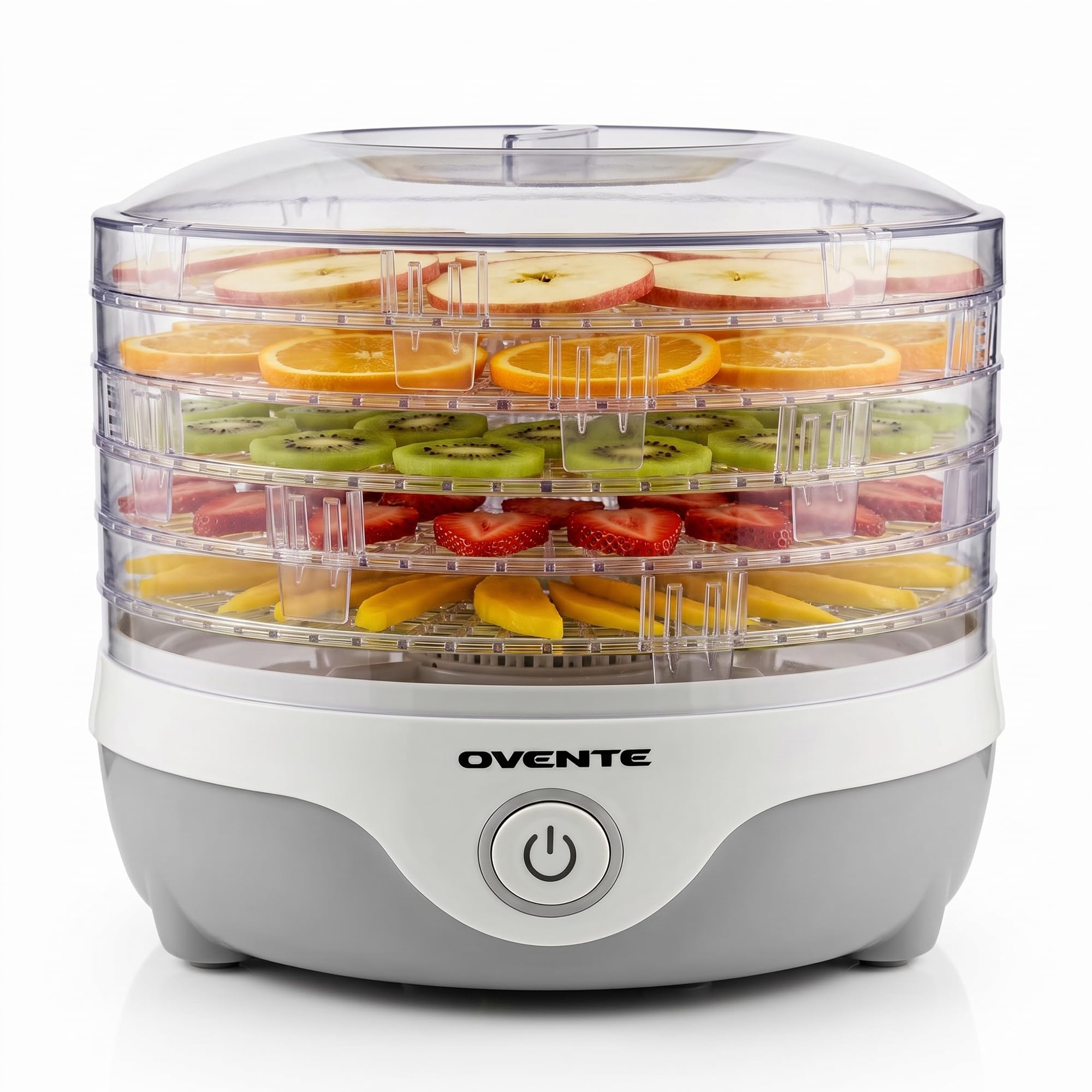 OVENTE Food Dehydrator DF215GY with 5 stackable trays