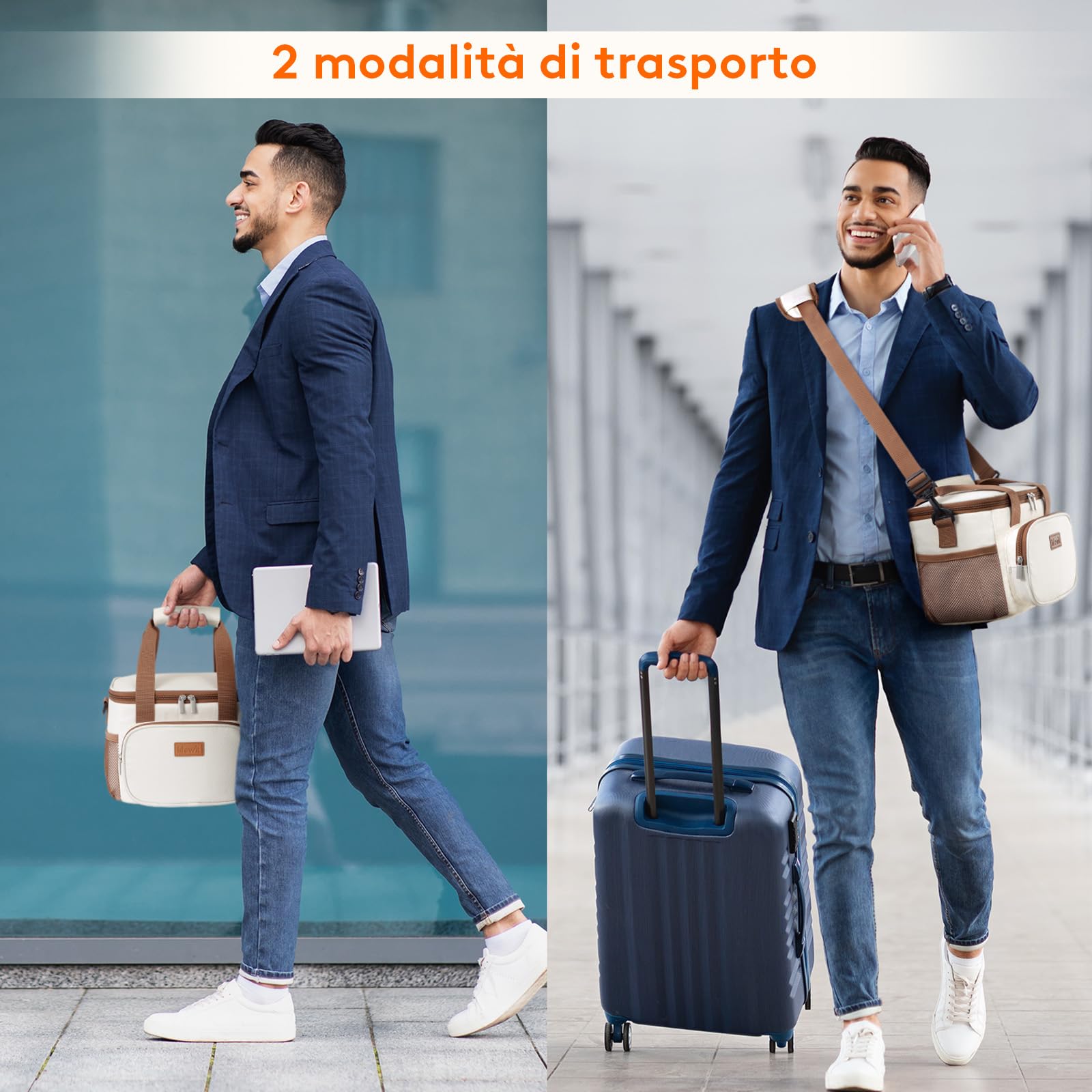 Lifewit Borsa Termica Porta Pranzo 8.5L(12 Lattine), Piccola Borse Frigo Pranzo Ufficio per Uomo e Donna, Lunch Bag per Lavoro, Mare, Viaggio, Spiaggia, Crema