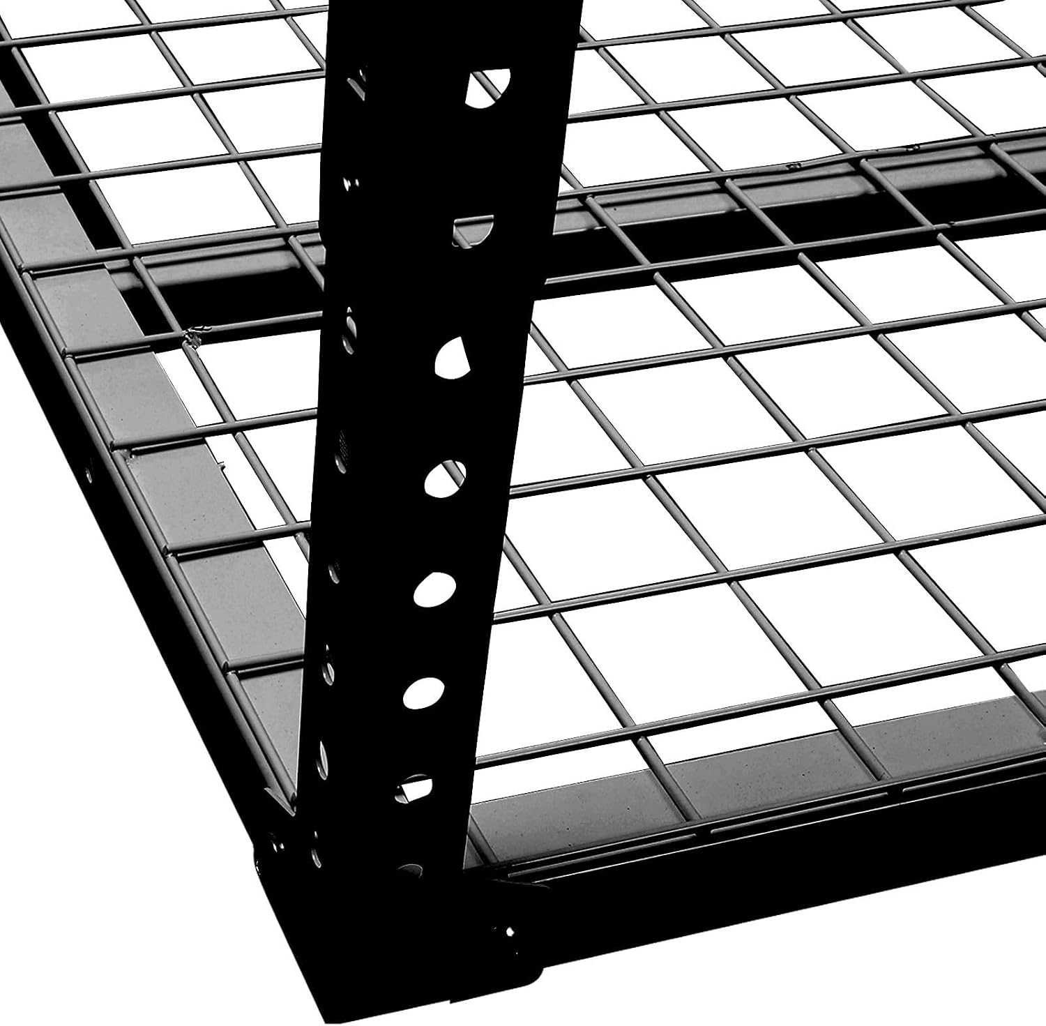 2x8FT Overhead Garage Storage Rack, Adjustable Ceiling Mounted Heavy Duty Metal Organization System, 22-40 Inch Height Dropdown, 450lbs Capacity, Black