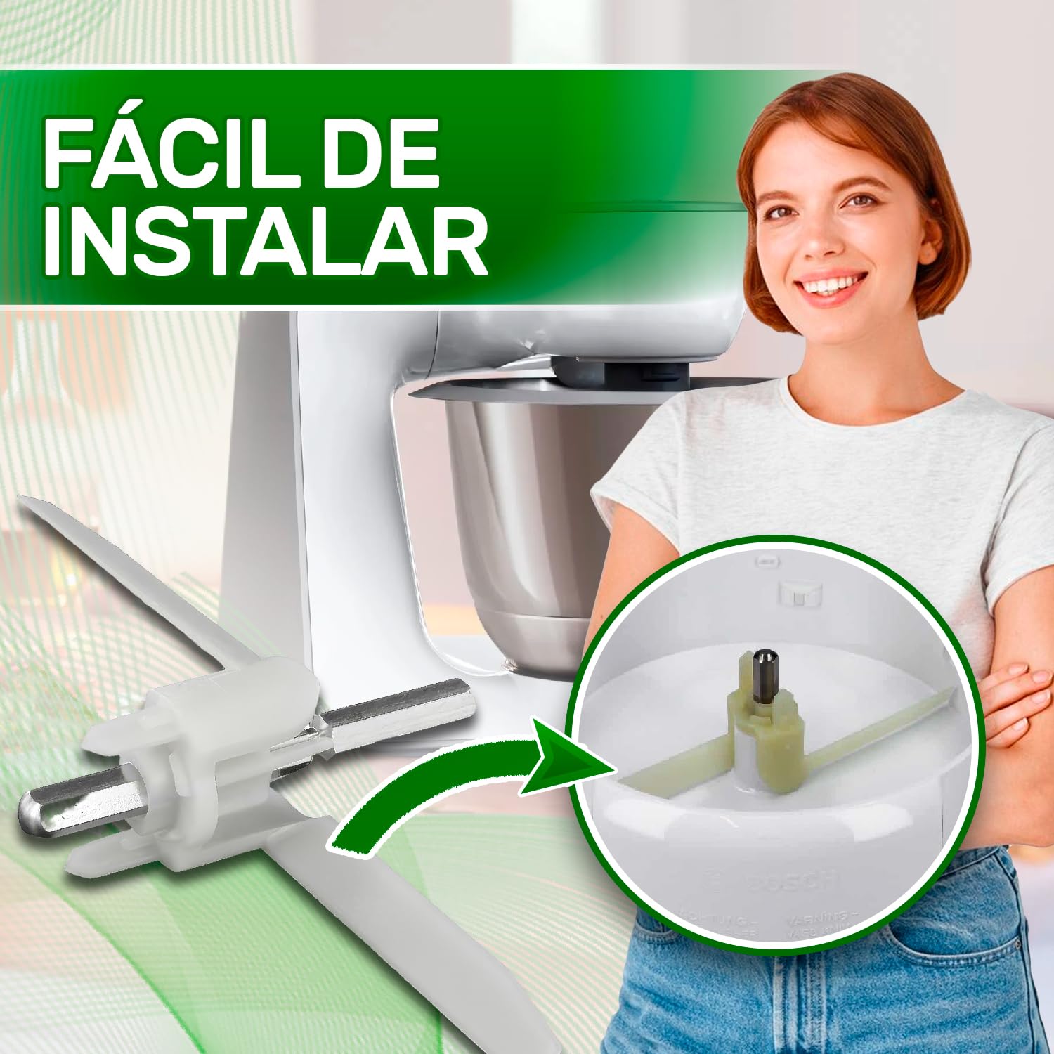 ONIX TECH 2 Piezas Soporte para Discos de Robot de Cocina con Funda de Plástico 162 mm con Código Original 00621923 00630760 621923 630760 para Bosch MUM5