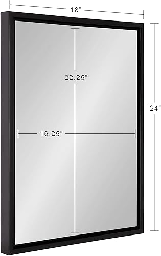 Miniatura 6 de Kate and Laurel Evans - Espejo de pared moderno, 18 x 24 pulgadas, color negro, espejo de acento contemporáneo y elegante
