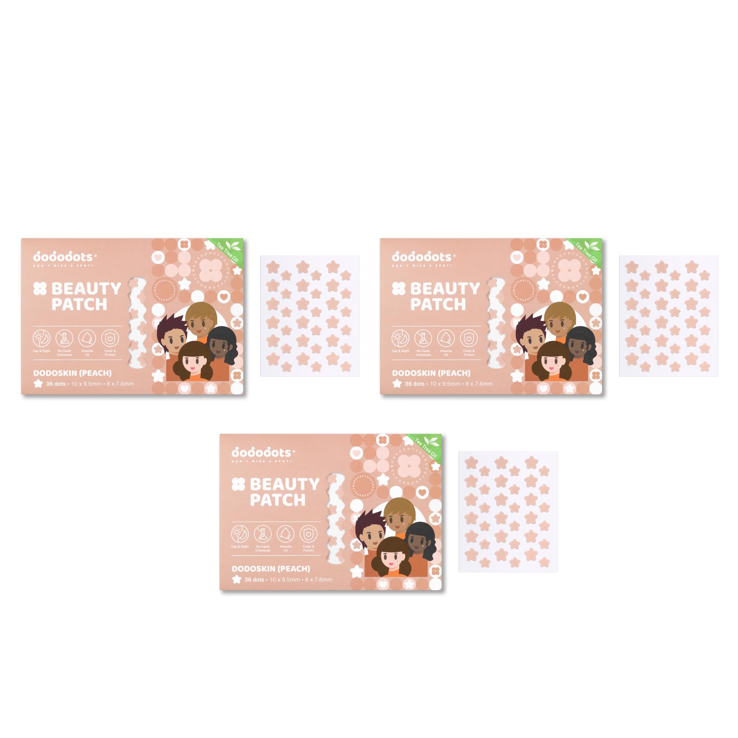 Dododots Star Pimple Patches - Cute Acne Hydrocolloid Patch Clear Star Face Pimple Patches for Zit Spot and