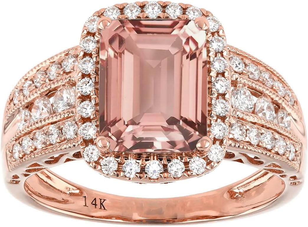 10K 14K 18K Gold 2 Carat Emerald Cut Gemstone Rings for Women with Moissanites/Diamonds Emerald Gemstone Engagement Anniversary Ring Size 3-16 - Image 6