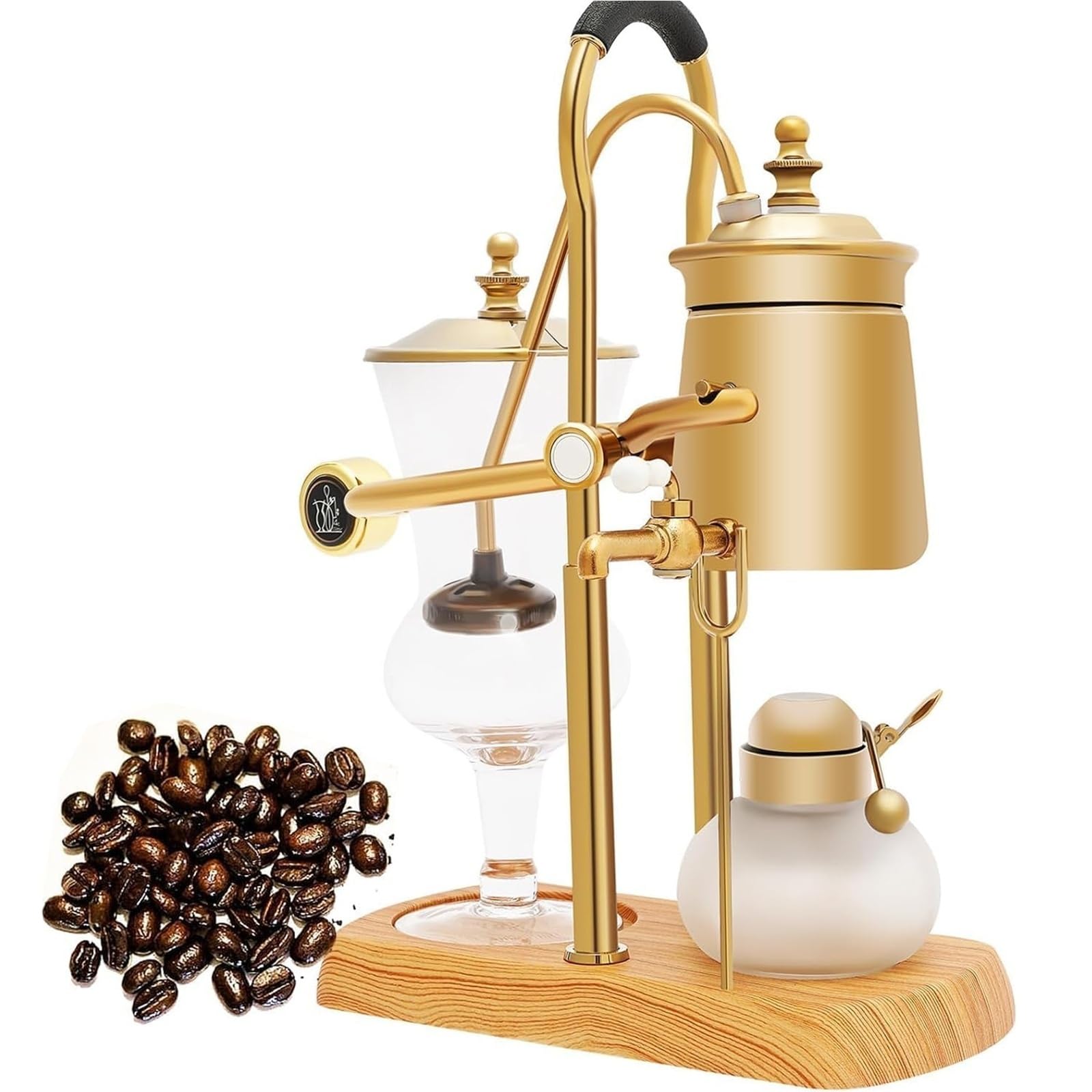 Cafetera de sifón belga, juego de cafetera de sifón de equilibrio de lujo