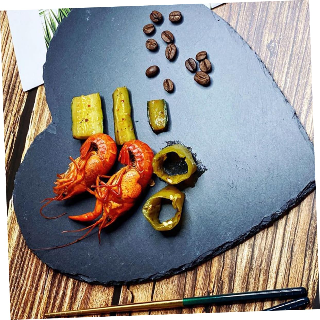 SECFOU 2piezas Platos De Pizarra Unid Plato Para Postres Bandeja Para Pasta Para Servir Comida