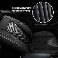 Vista 4 de TTX LIGHTING 2 fundas de asiento delantero de automóvil para Volvo XC40 2019-2023, fundas de asiento impermeables de piel sintética, compatibles