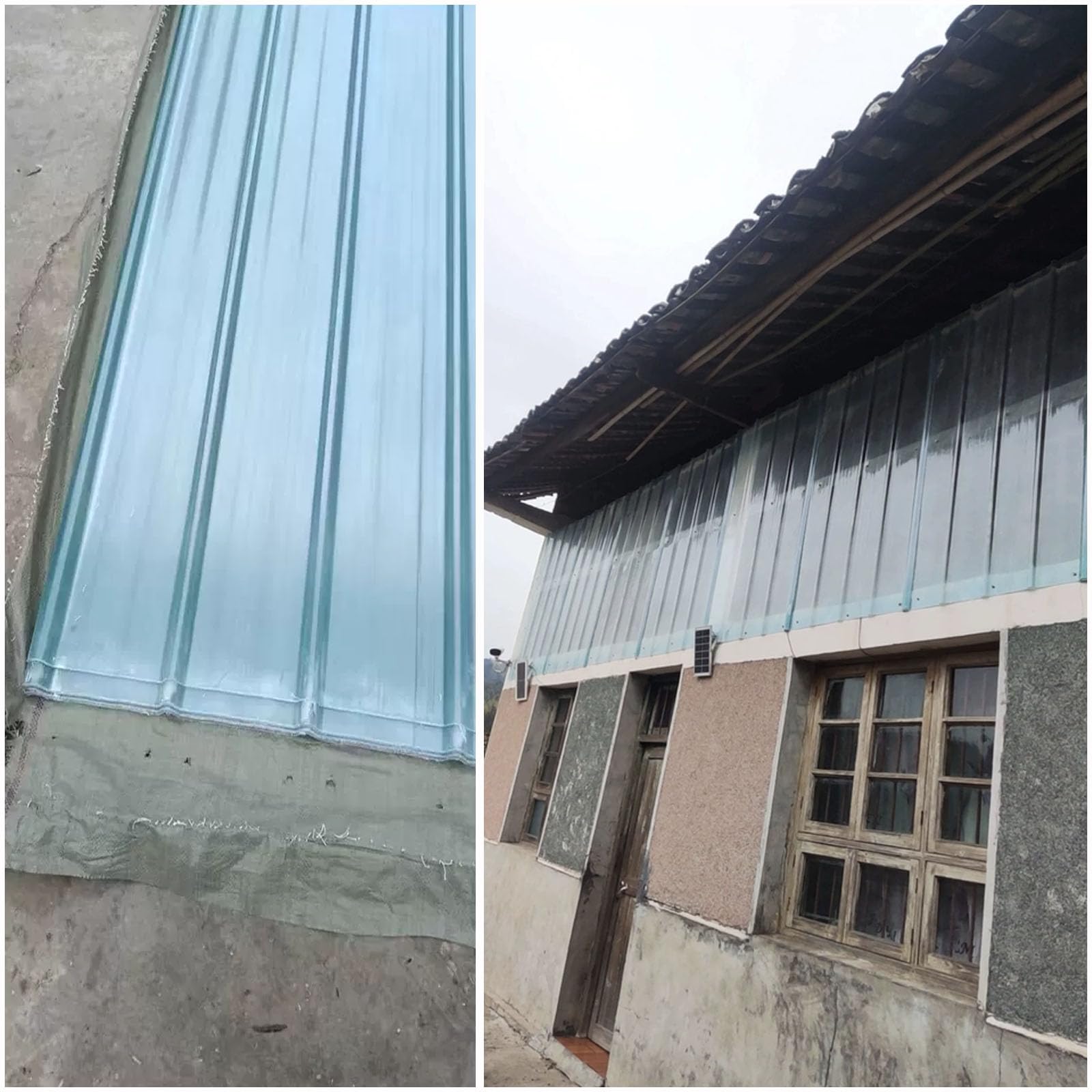 2mm Planchas Transparentes Tejados,Chapa Ondulada Para Invernaderos,Paneles Para Tejado Resistentes Al Impacto,Placa De Iluminación Natural FRP De Protección UV (0.9×1.3m,1pcs)