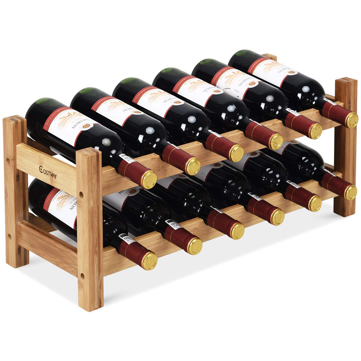 Oceanstar 18 Bottle Stackable Bamboo Wine Rack Buy Online In Uae
