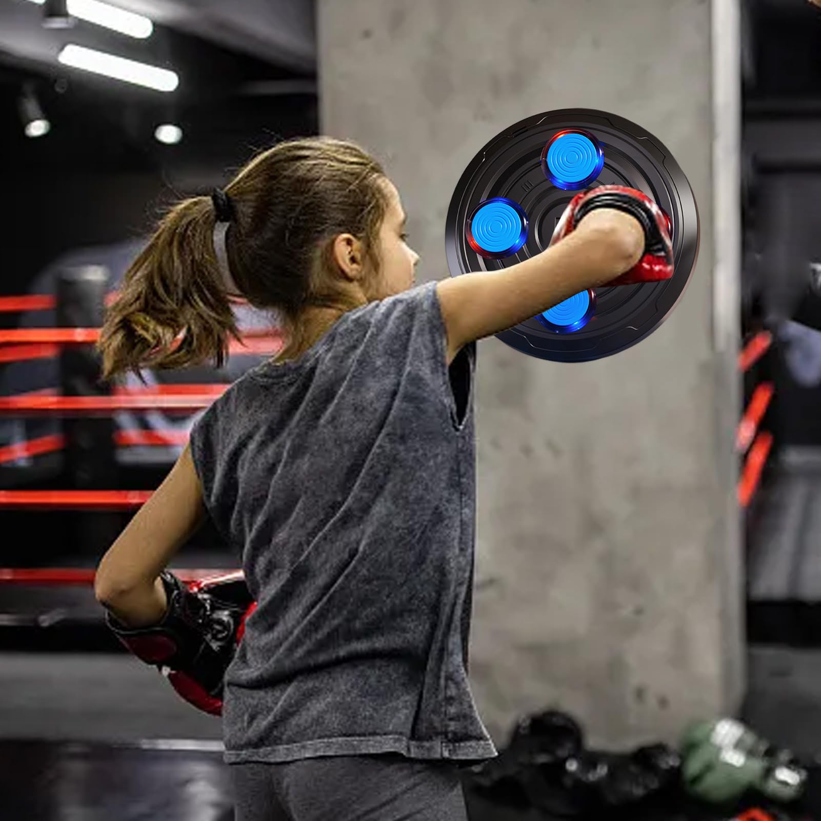 Music Boxing Machine, Smart Wall Equipment, Intelligent Boxing Trainer, Home Music Boxer, Punching Training Device, Fitness Exercise Gear, Workout Station, Equipment Kit for Home