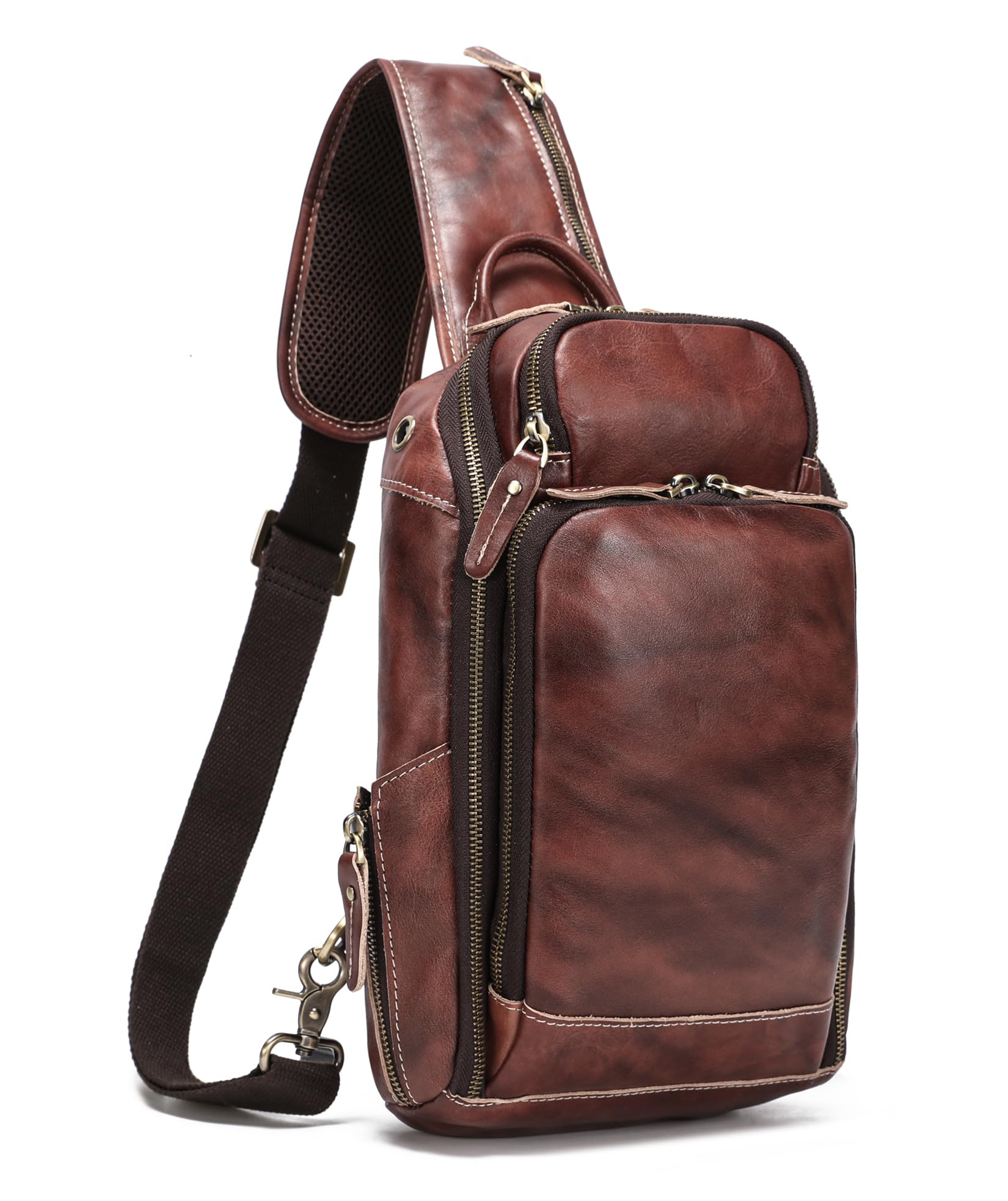 リアルレザー　メッセンジャーバッグ　ブラウン　ワンショルダー　y2k 00s リアルレザー メッセンジャーバッグ ブラウン ワンショルダー