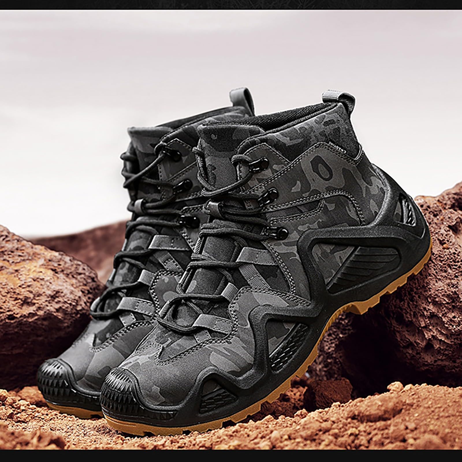 Botas de trekking para hombre, impermeables, botas de nieve, informales
