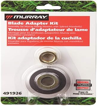 Murray Lawn Mower Blade Adapter Kit Splined Jackshafts 491926MA