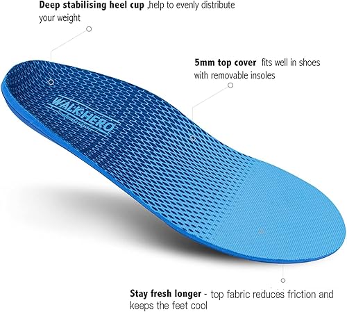 Vista 31 de Plantillas para fascitis plantar, soportes para el arco, plantillas ortopédicas, para estar de pie todo el día, para botas de trabajo, para hombre