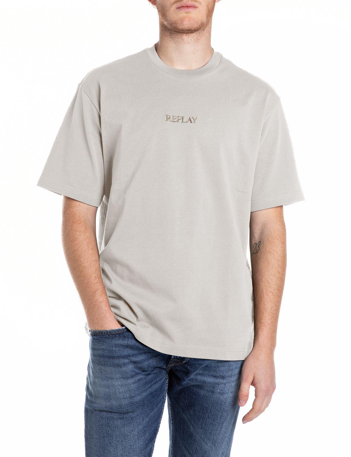 Replay Herren T-Shirt Kurzarm Rundhalsausschnitt