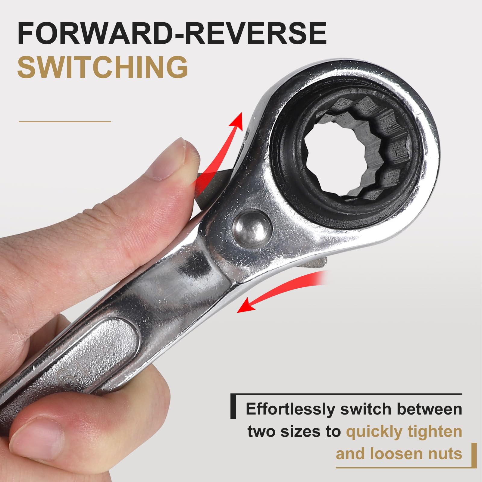 2 Chiavi A Cricchetto Per Ponteggi 19/22 Mm – CR-V Reversibili, Con Martello E Leva, Nero Fosfatato