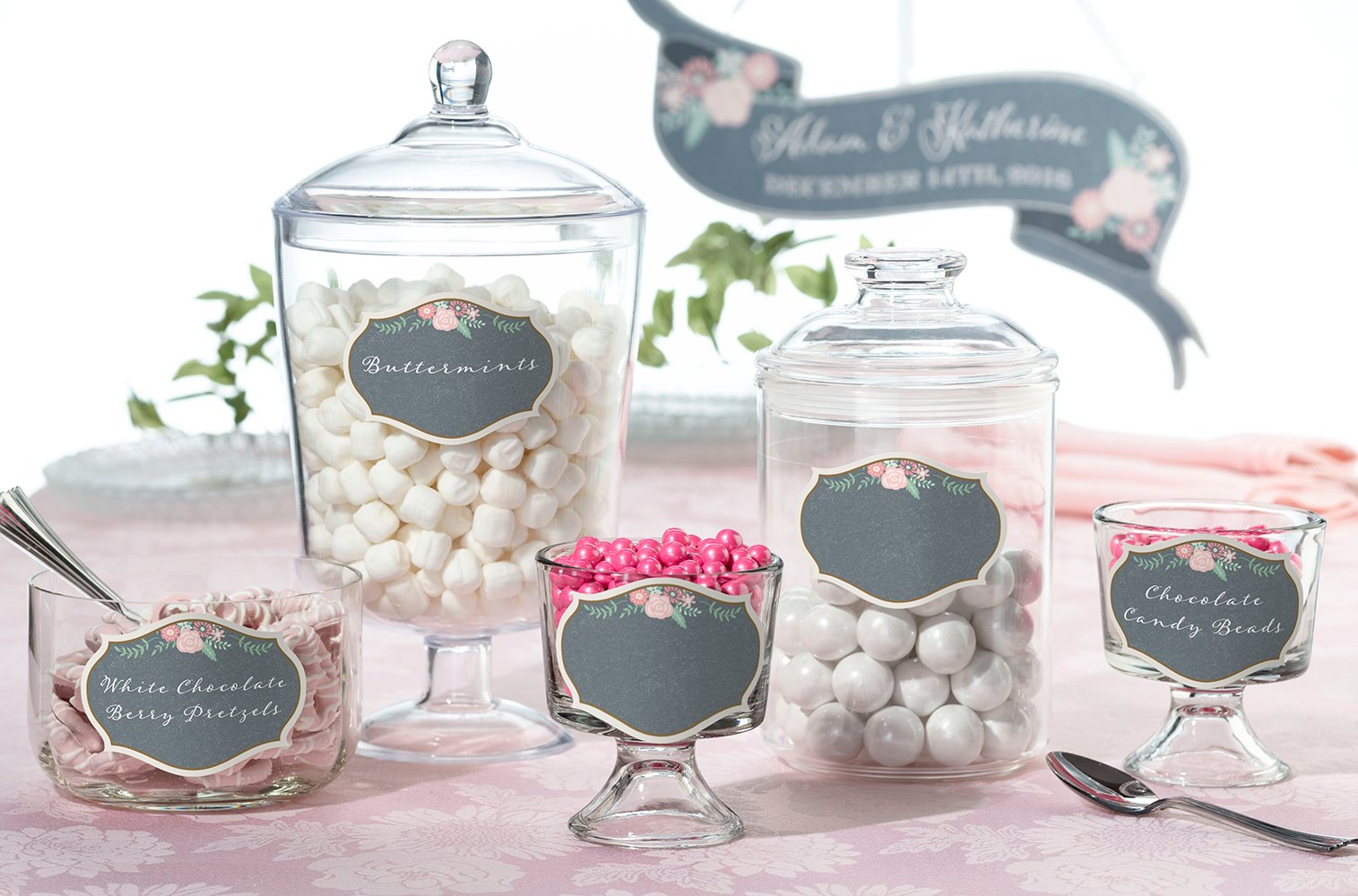 Pizarras de cristal vintage Lillian Rose con superficie de alta claridad borrado fácil