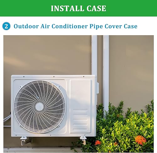 Miniatura 8 de Kit de cubierta de línea de PVC de 3 pulgadas y 10 pies para acondicionadores de aire mini split sin conductos, cubierta de línea delgada de PVC