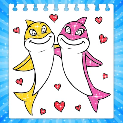 Glitter Coloring Book Baby Shark