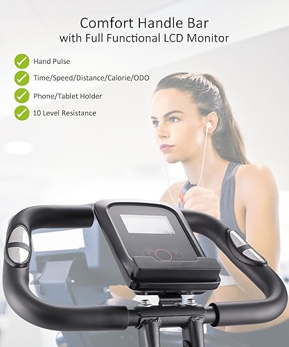 Miniatura 3 de YYFITT Bicicletas de ejercicio 3 en 1 para el hogar  Bicicleta estacionaria plegable con bandas de entrenamiento de brazo  16 niveles de resistencia