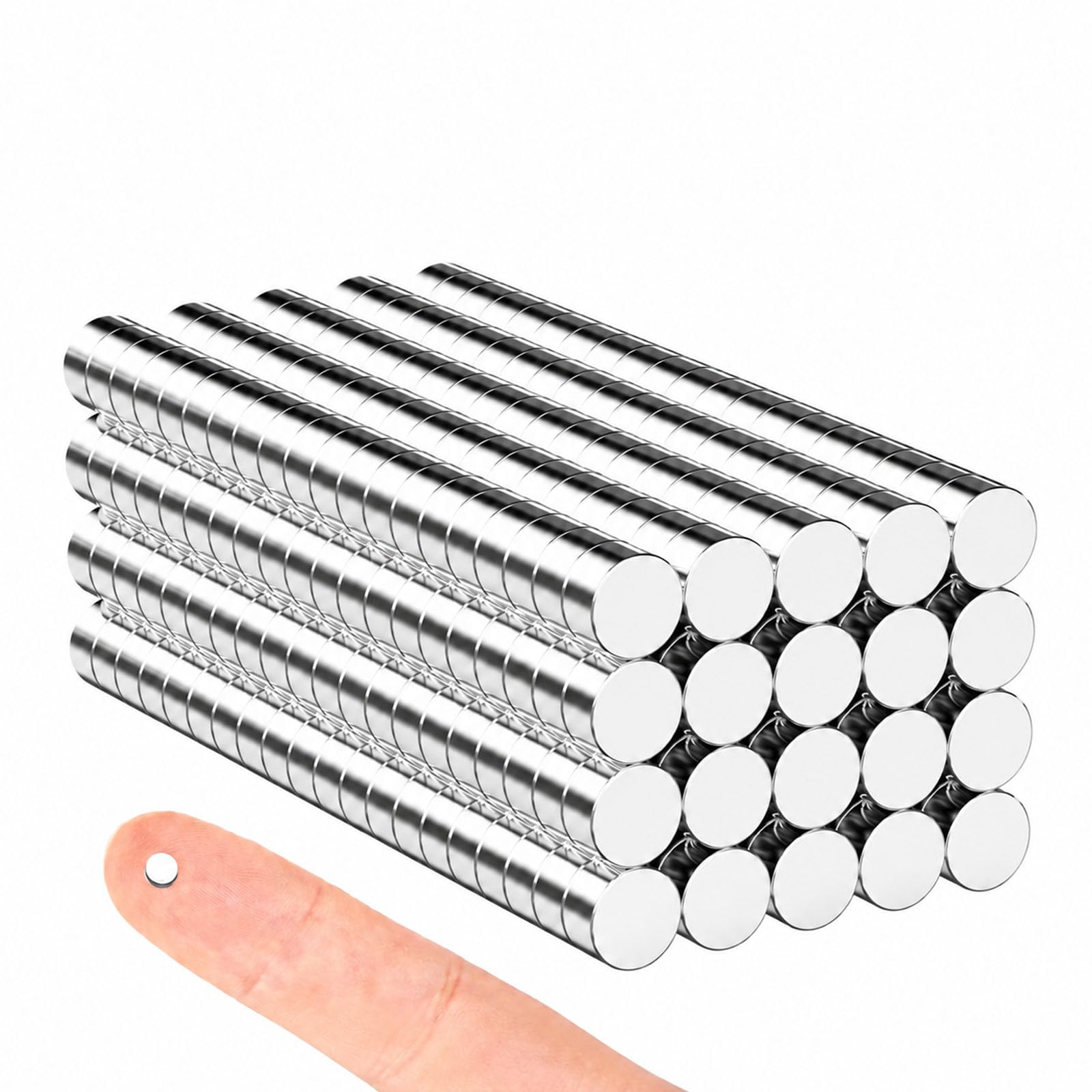 400 Pack Mini Magnets 4 x 2mm, Small Magnets for 3D Printing & Crafts