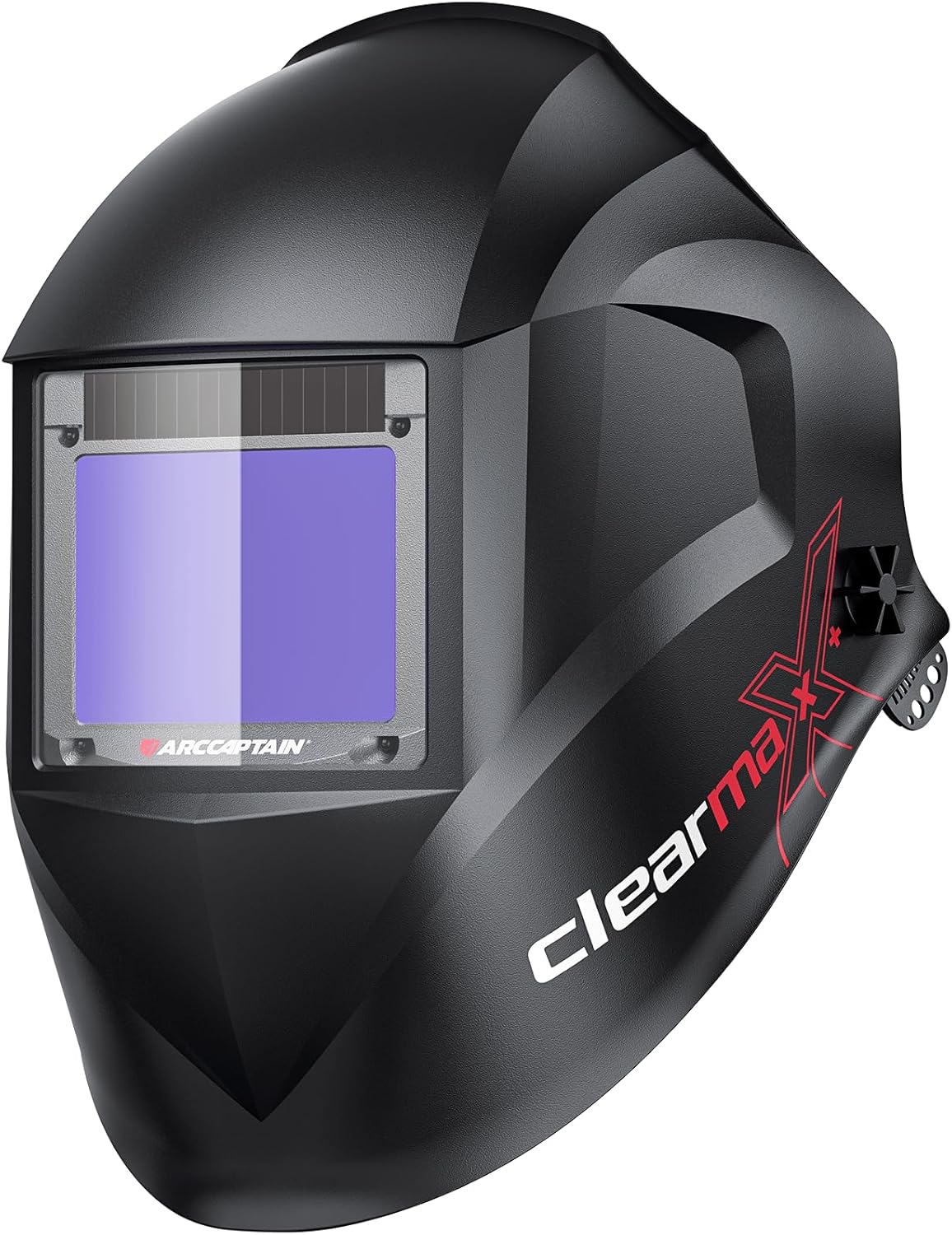 ARCCAPTAIN Internal Control Auto Darkening Welding Helmet, True Color Solar Powered Welding Hood with 4 Arc Sensors, Wide Shade 3/4-8/9-13 for ARC TIG MIG Welding Mask