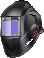 ARCCAPTAIN True Color Solar Auto Darkening Welding Helmet, 4 Arc Sensors, Internal Controls, Wide Shade 3/4-8/9-13 for MIG TIG ARC
