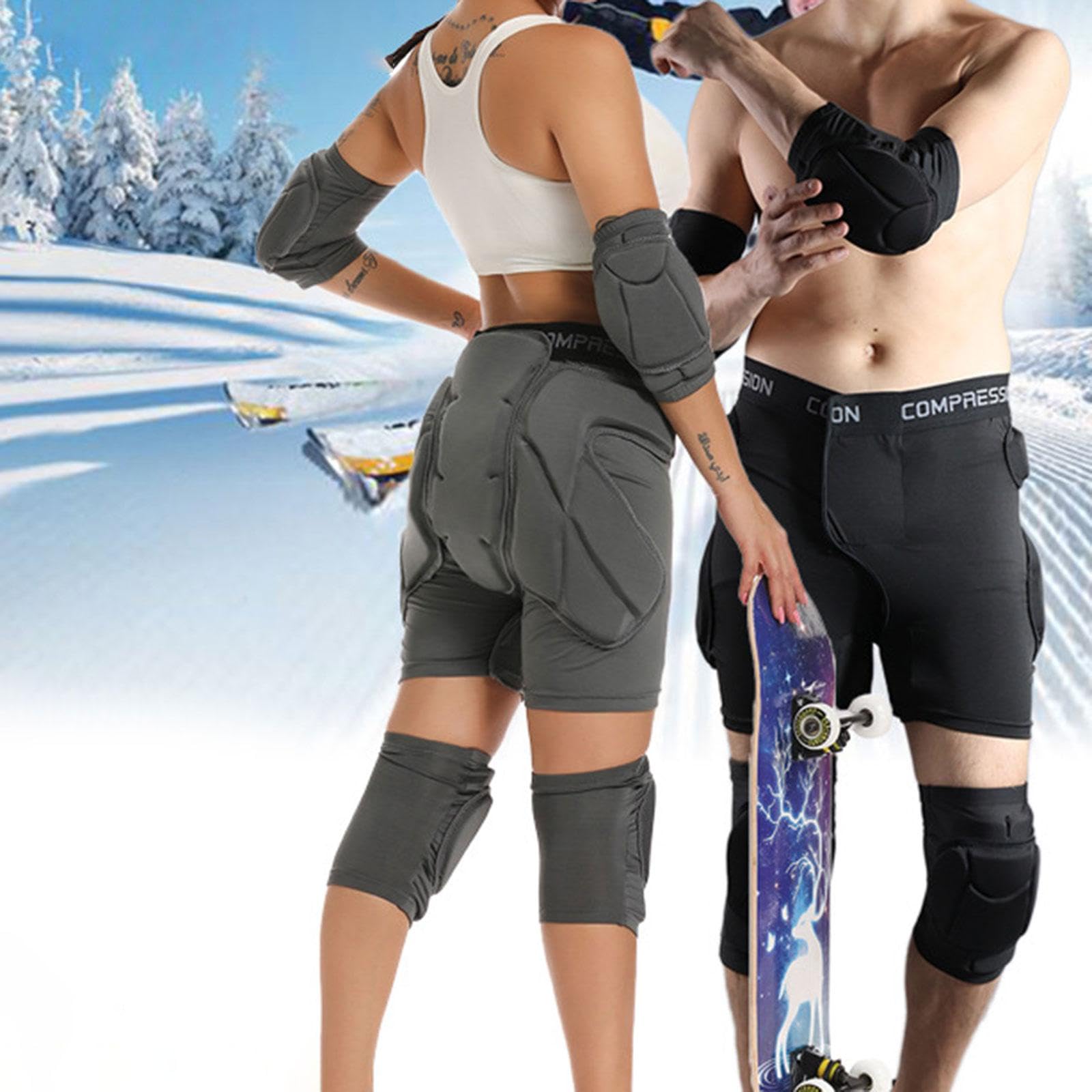 Pantalones Cortos Acolchados, Protectores, Transpirables, Profesionales, con Protección de Cadera 3D Altamente Elástica Y Acolchado en El Asiento para