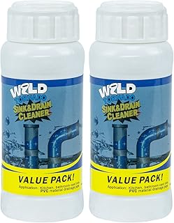 Wild Tornado Pipe Dredge,Powerful Sink Cleaner Powder Fast Foaming for Kitchen Toilet Pipeline Quick Cleaning Tool（2pcs）