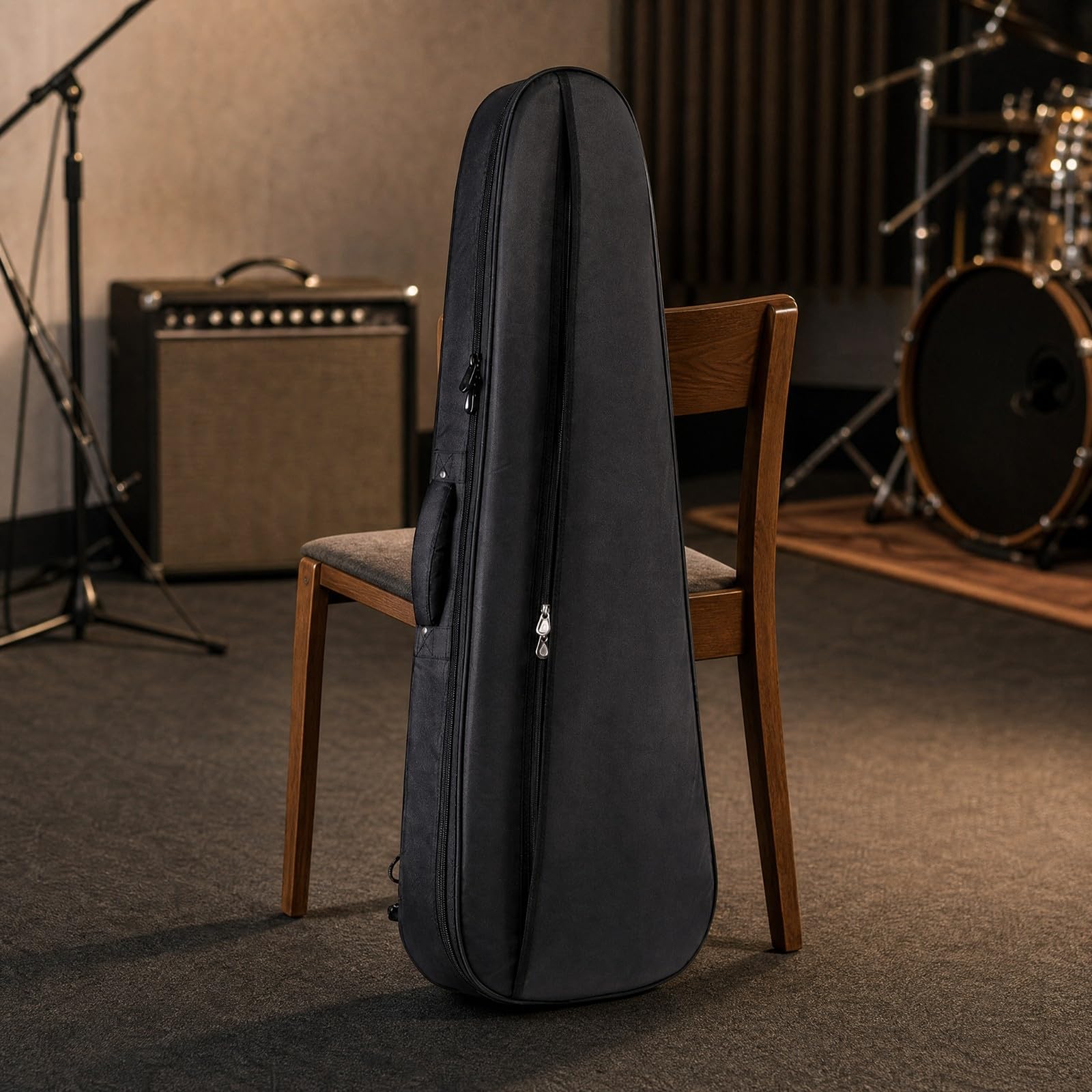 Gepolsterte E-Gitarren Gitarrenkoffer Verstellbar E-Gitarren Tasche mit Seitentasche Leicht Gig Bag für Transport, Gitarrenunterricht, Pendeln