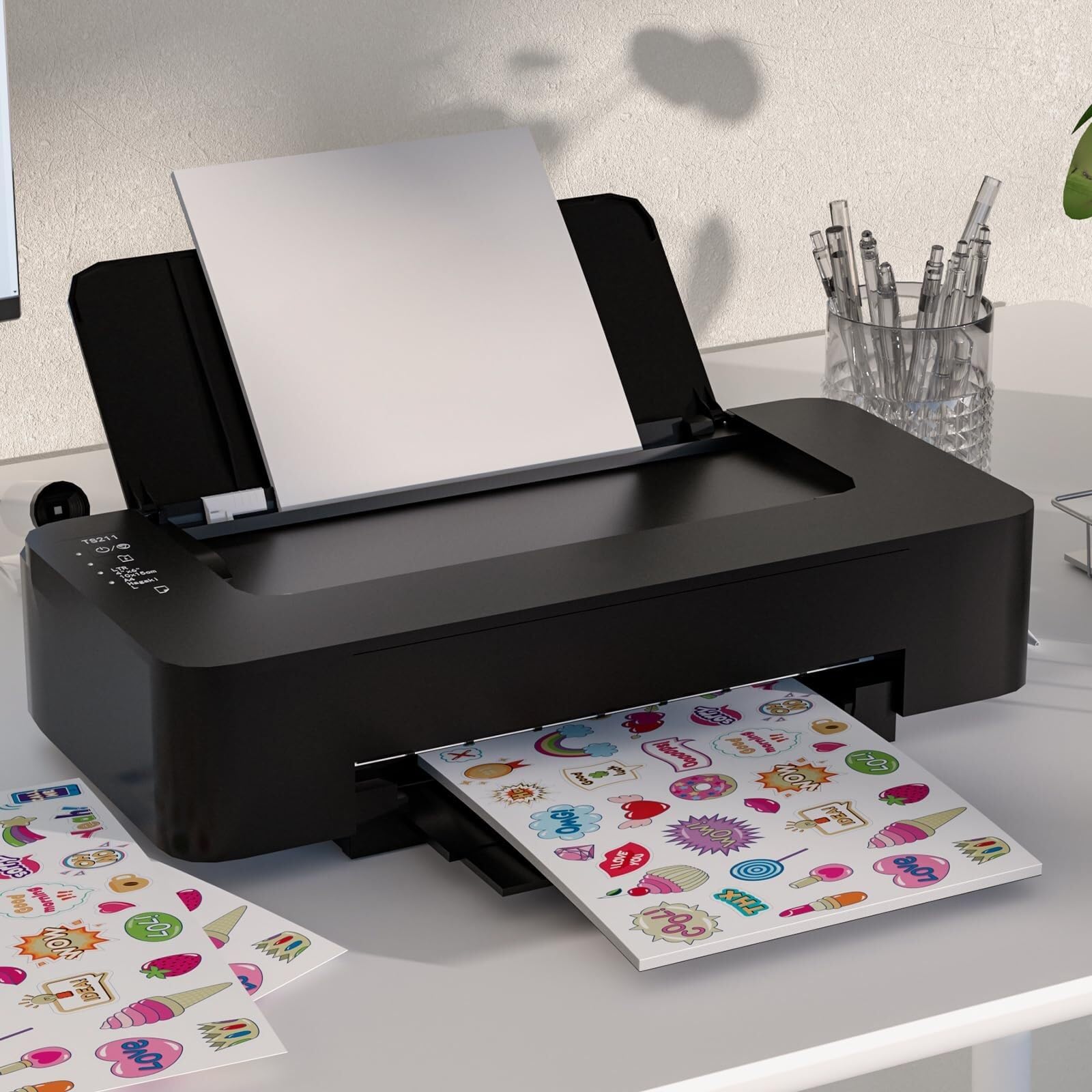Carta Per Stampante A4 Carta adesiva opaca A4 20/50 fogli di etichette autoadesive bianche for stampanti laser a getto d'inchiostro Fogli adesivi stampabili facili da staccare(Matte 100 sheets)