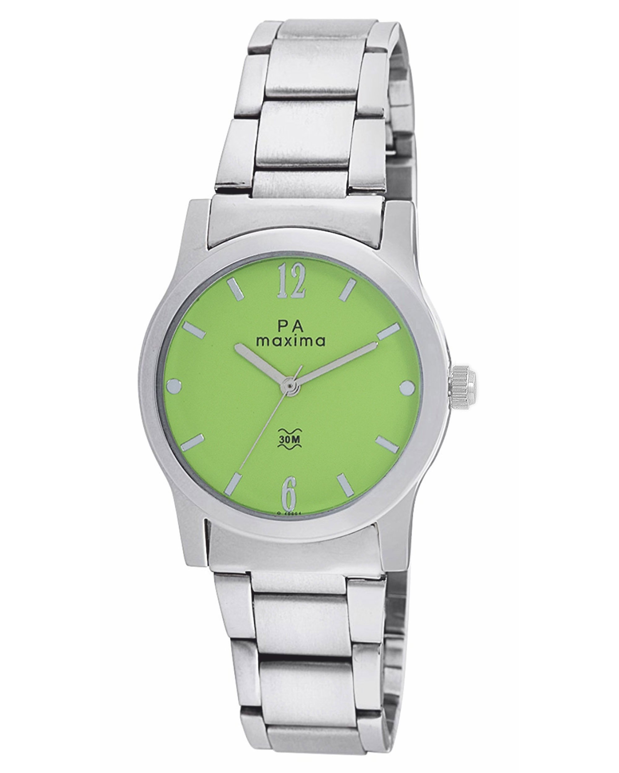 Maxima Stainless Steel Analog Green Dial Women Watch - O-46664Cmli, Silver Band (B07586JHYC) Amazon Price History, Amazon Price Tracker