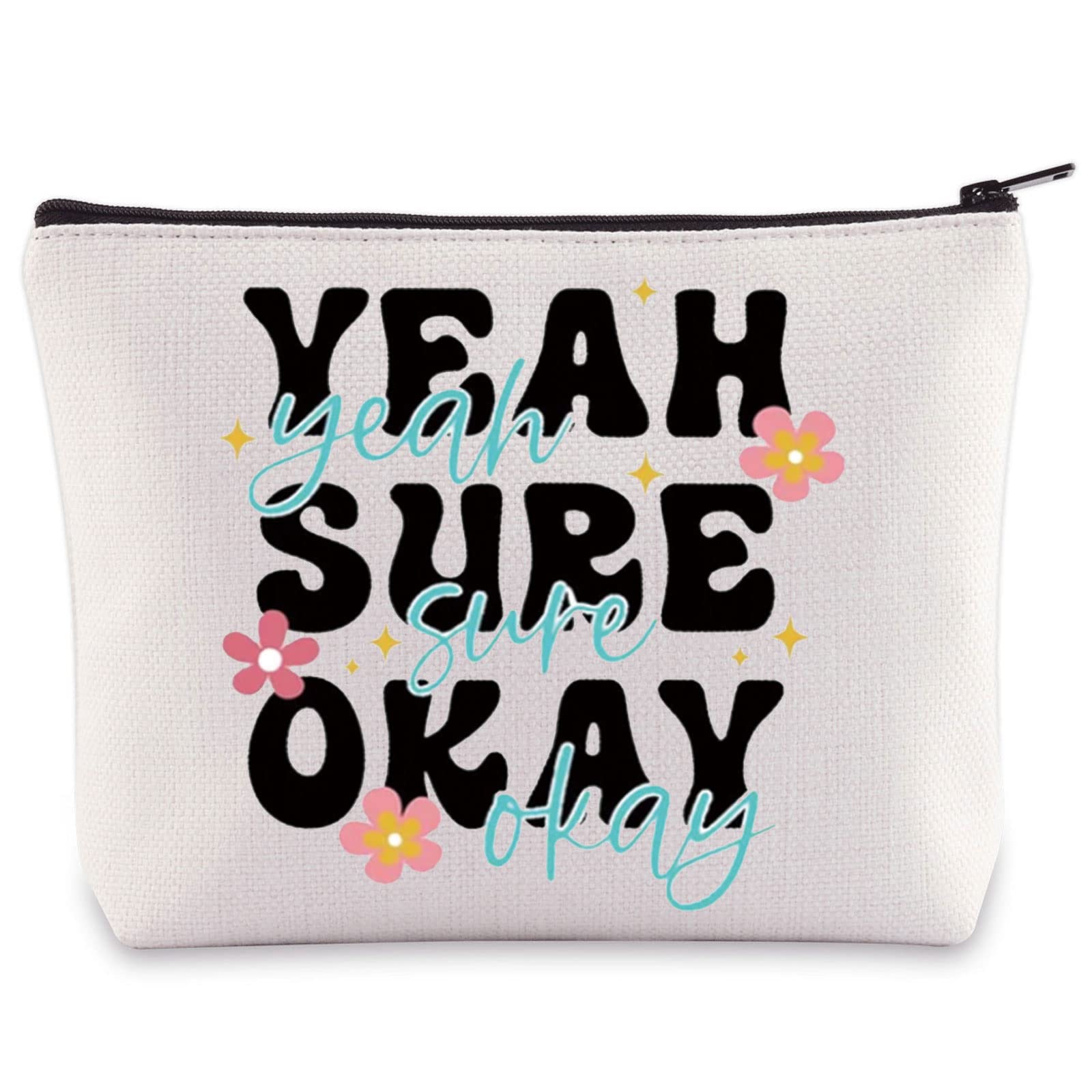 WZMPA Singer Album Inspired Cosmetic Bag Fans Gift Yeah Sure Okay Makeup Zipper Pouch Music Merchandise