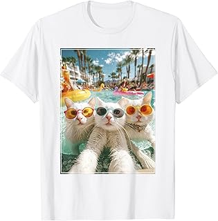 Lustiges Katzenmotiv Tiermotiv Katzen Sonnenbrille Sommer T-Shirt product image