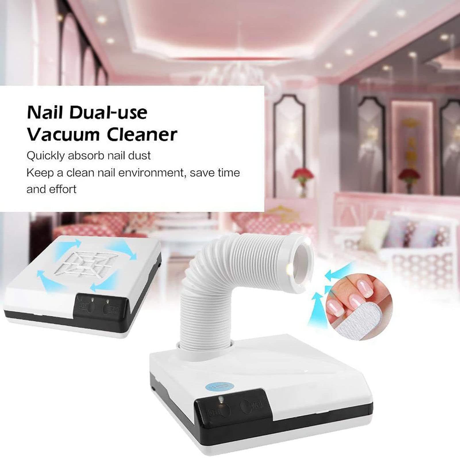 SenhE Aspirateur Dentaire de Table, Collecteur de Poussière Dentaire 60 W, avec Équipement D'outils Dentaires LED, Aspirateur de Meulage Oral, Collecteur de Poussière de Bureau