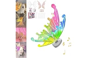 Glimmering Dog Fairy Costume with Electric Wings
