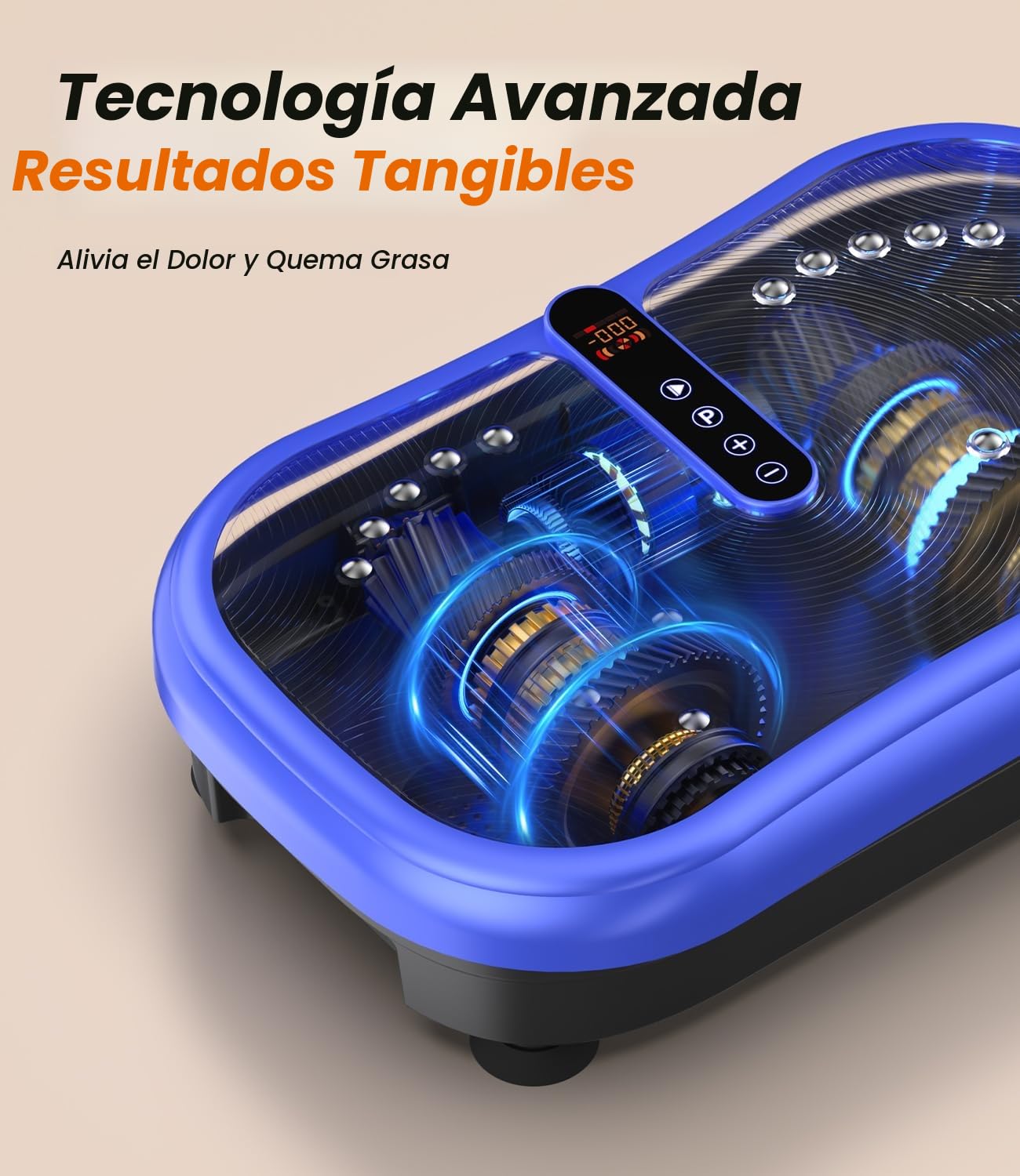 Plataforma Vibratoria 200W, 120 Niveles, Mando a Distancia, Carga 120 kg - Plataforma de Vibración Muscular y para Adelgazar - Ideal para Uso en Casa, Tonificación y Recuperación