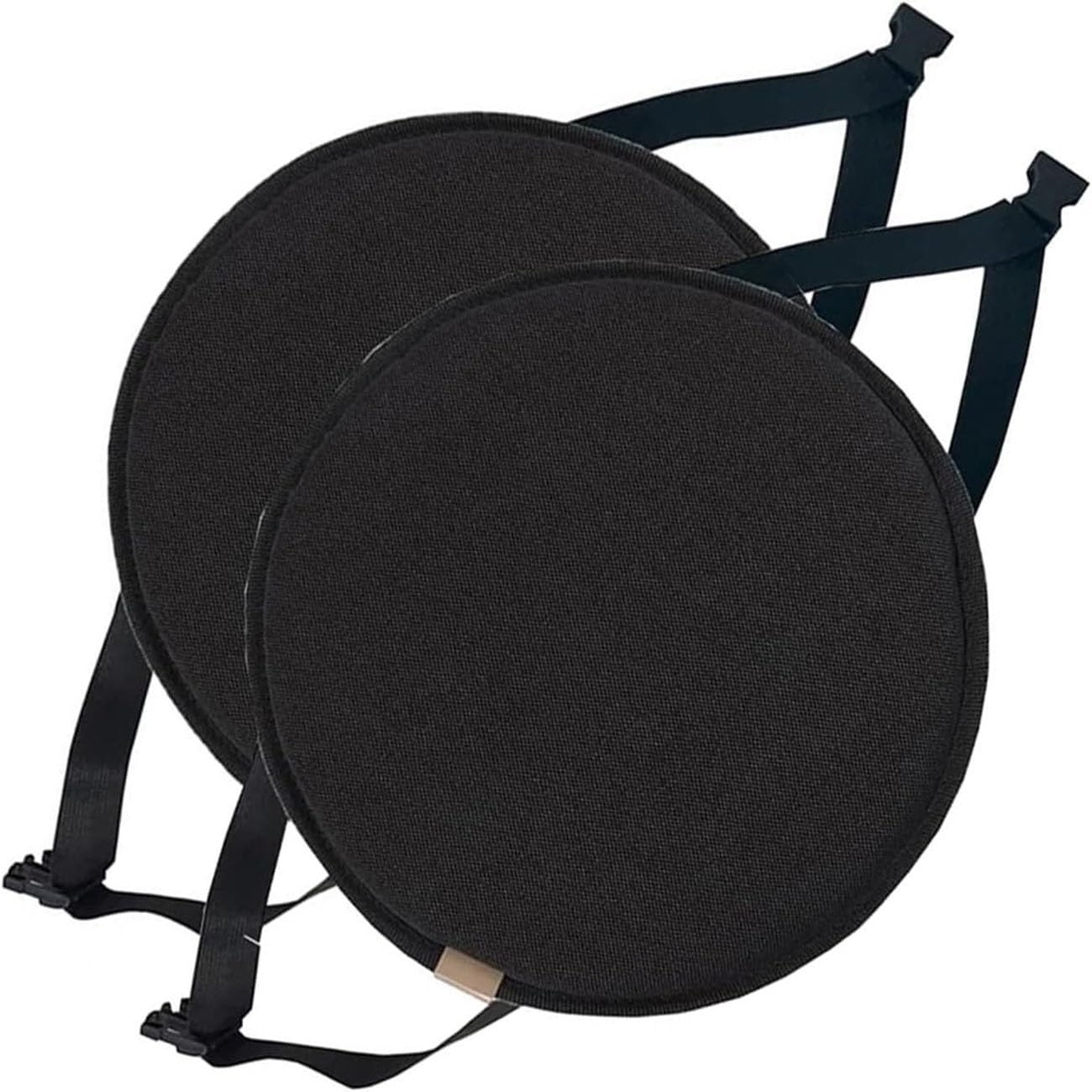 Set of 1/2/4 Chair Pads for Dining Room - Round Comfortable Memory Foam Non Slip Kitchen Seat Cushions With Machine Washable Cover And Ties,for Bistro Patio Office Coffee Shop(Color2,50cm (2pcs))