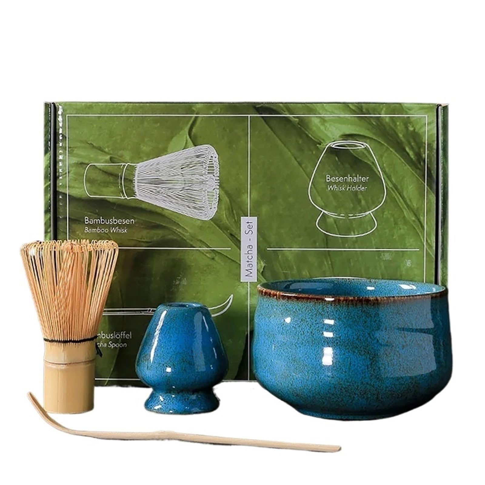 Servicio de té Matcha 4/7Pcs Teaware Sets Ceramic Tea Bowl Matcha Blender Brush Teaspoon(4Pcs)