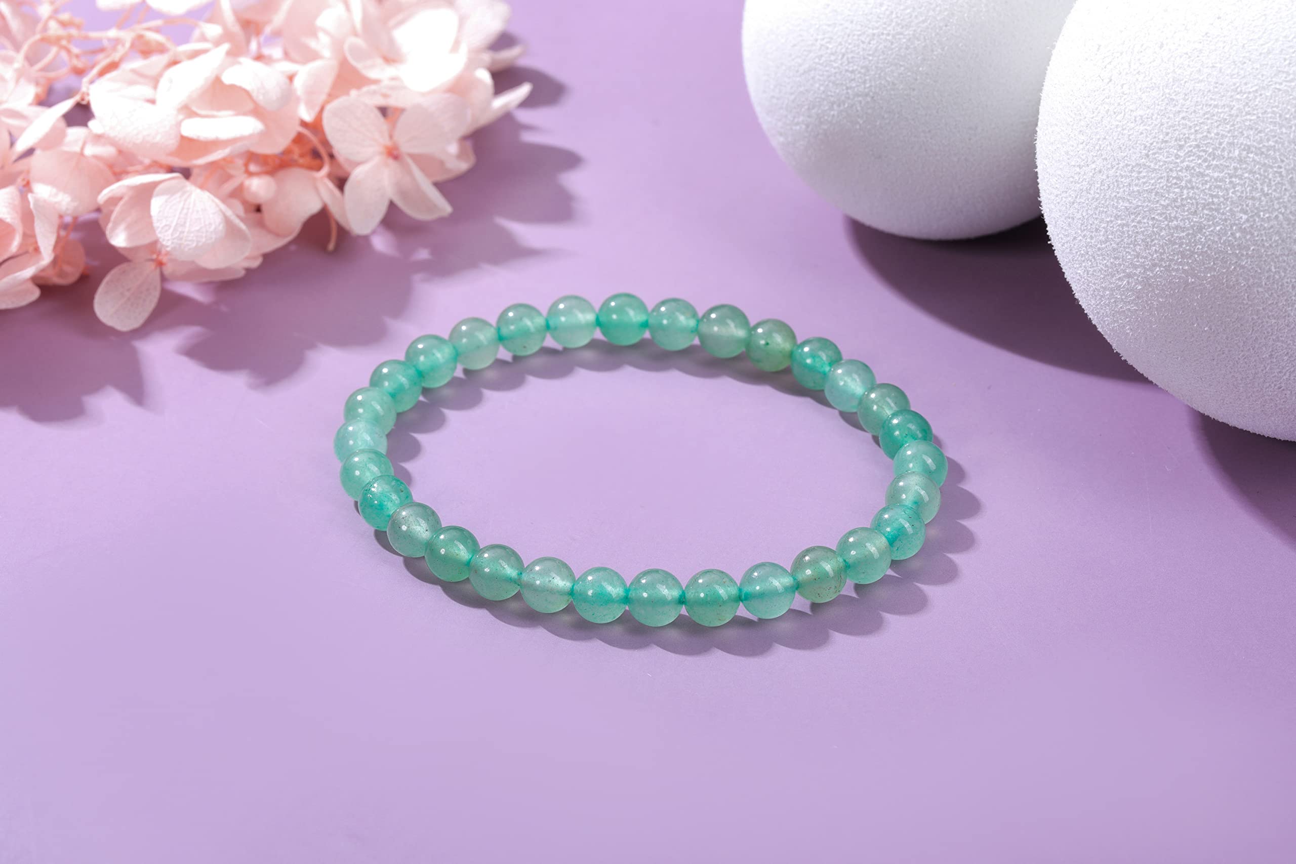 CrystalTears Green Aventurine Crystal Bracelet for Men Women 6mm Healing Gemstone Beaded Bracelets - Image 2