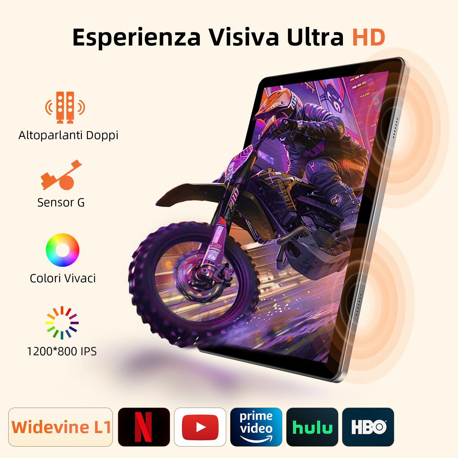 Tablet 10 Pollici, Tablet Android 15 con Cover, Unisoc T30 Quad-Core, 18 GB RAM + 128 GB ROM + 1 TB TF, Display HD IPS 1280x800, Fotocamera Doppia 8MP + 5MP, 6000 mAh, WiFi 6, BT 5.0 (Caricatore UK)