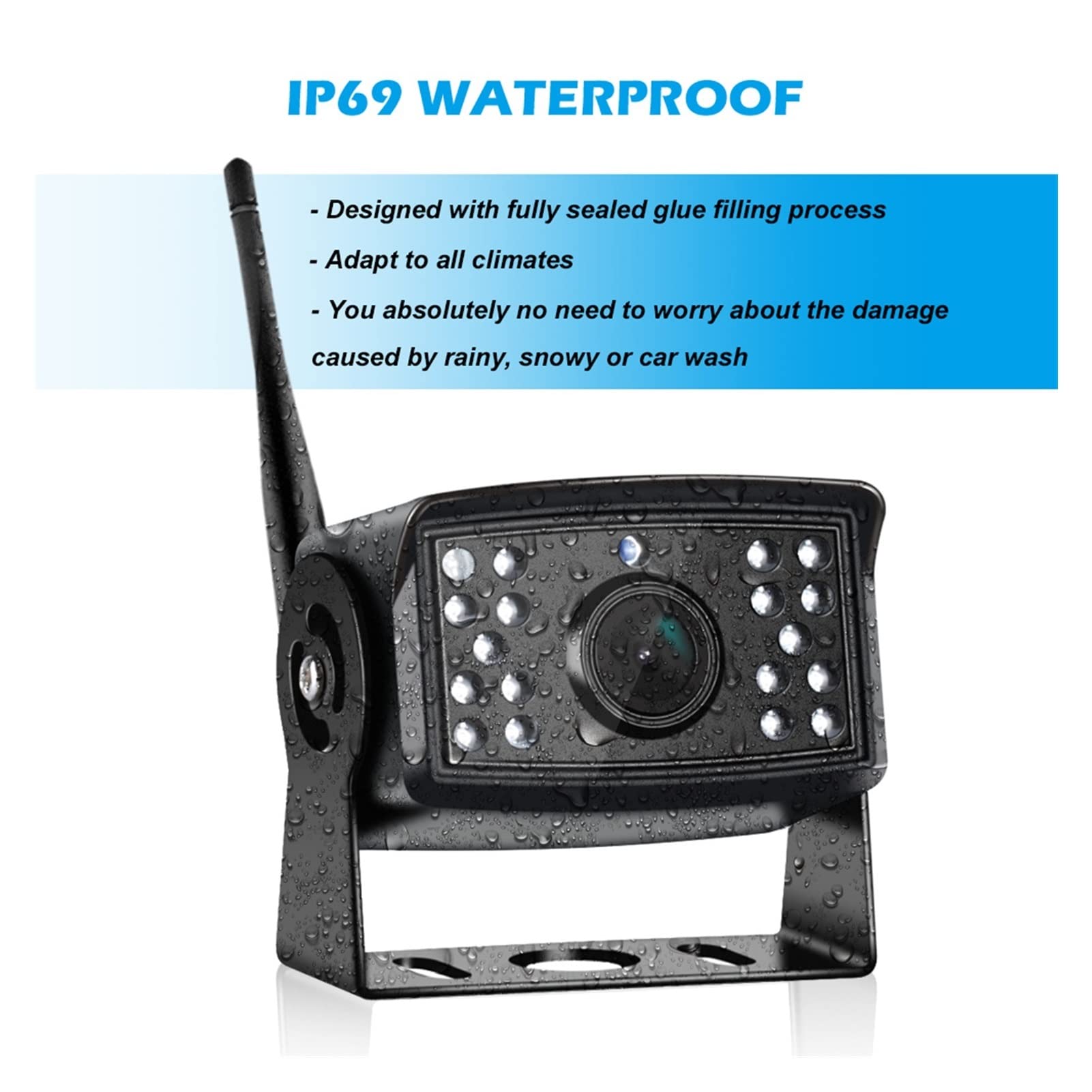 AHD Bezprzewodowy DVR. Car Monitor 7 Inch Display Vehicle Auto Screen Rear View Truck Monitors Reverse Back Up Recorder Wifi Camera, Seria Pro(Only Camera)