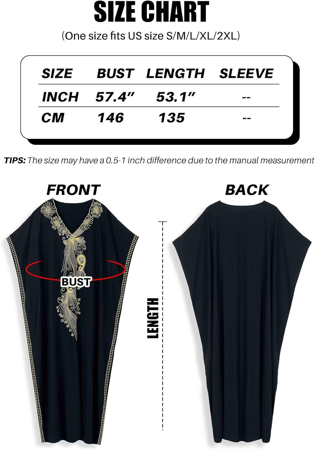 EDOLYNSA Moroccan Kaftan Dresses for Women Plus Size Caftans Loungewear Embroidered Beach Kaftan Cover up mumu House Dress - Image 6