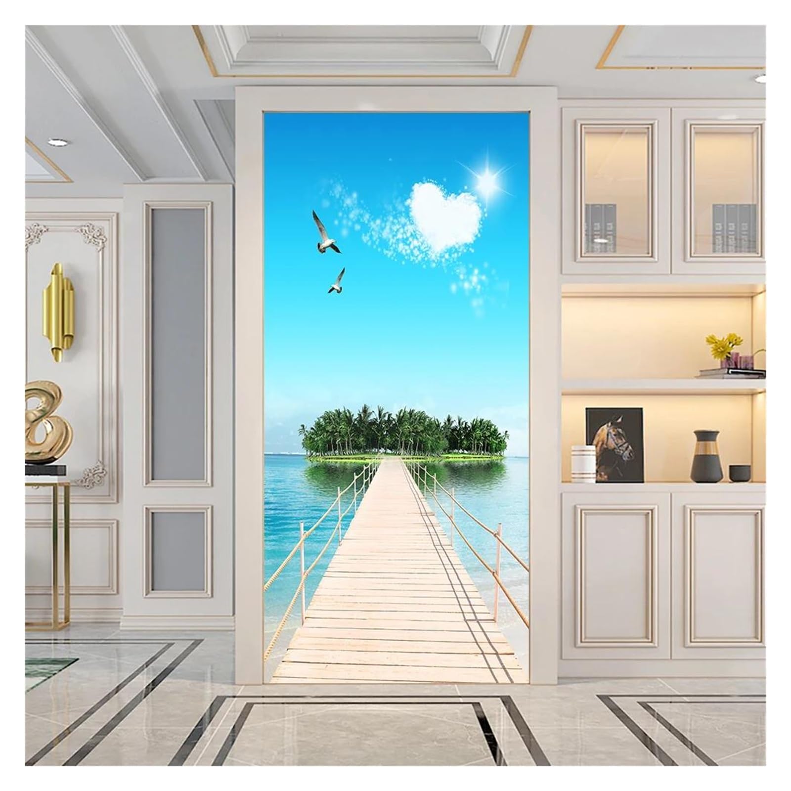 Papier peint PVC autocollant 95x215cm au fini mat pour une décoration raffinée