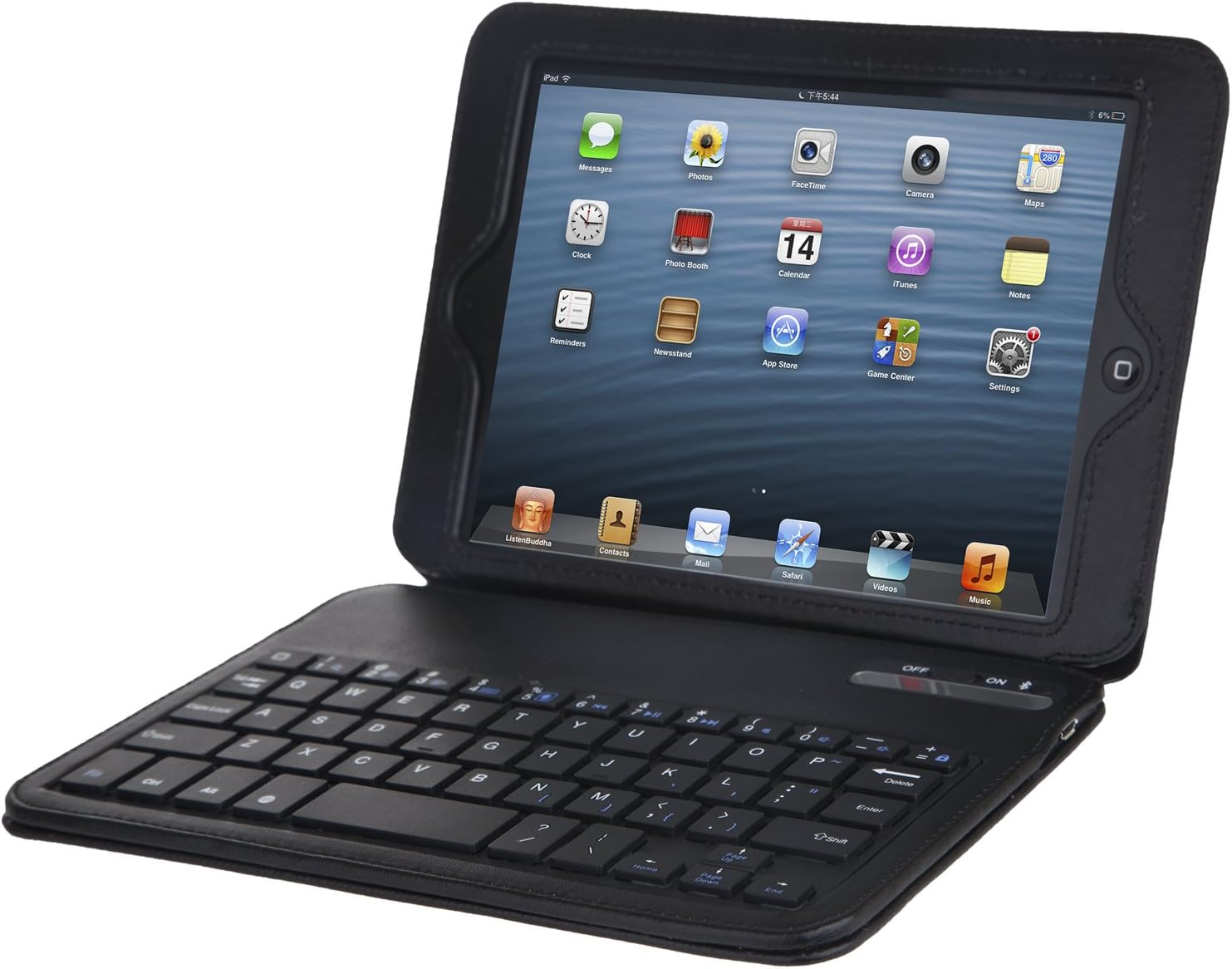 Ultra-Thin Bluetooth Keyboard Case for iPad mini (Black)