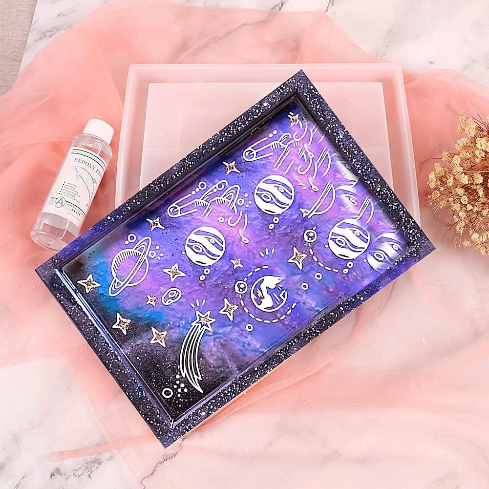 Rolling Tray Resin Molds, Large Rolling Tray Mold for Epoxy Resin, DIY Jewelry Holder, Fruit Snack Tray