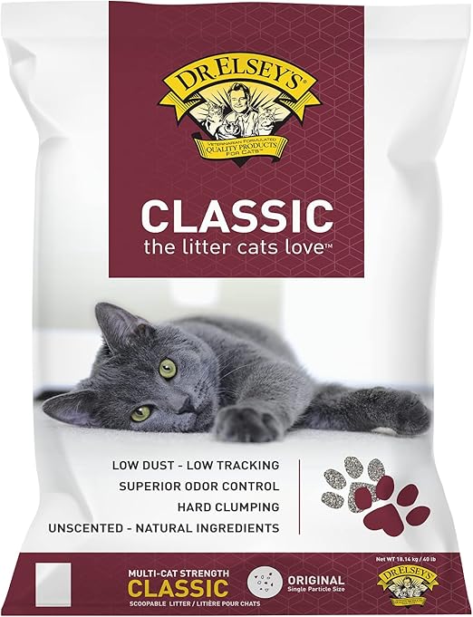 Dr. Elsey's Precious Cat Classic Premium Clumping Cat Litter, 40 pound