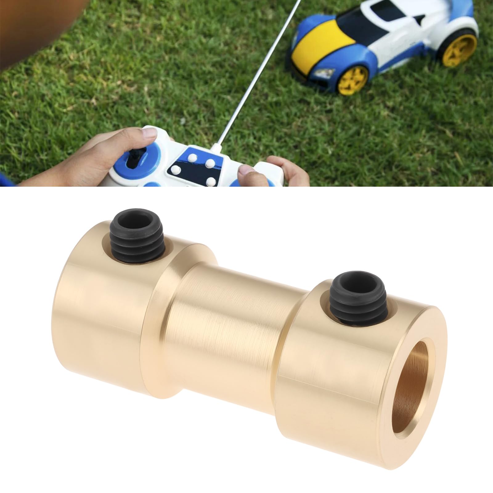 Briny River 4 Pcs 4mm to 5mm Brass Shaft Coupling Joint Connector Suitable for Remote Control Model(with Screws) - Image 2