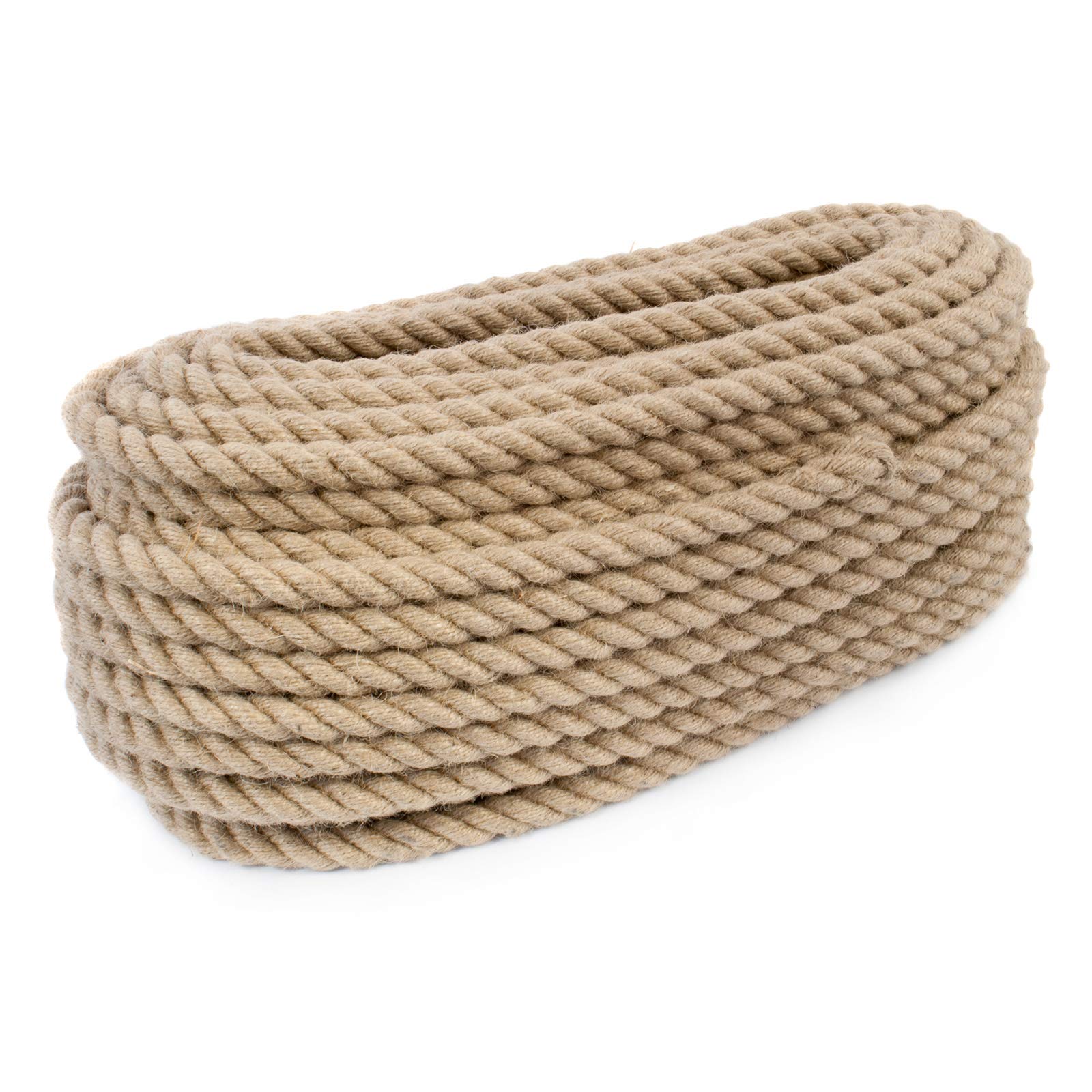 Rope made of natural jute shaft wire and washers connection.